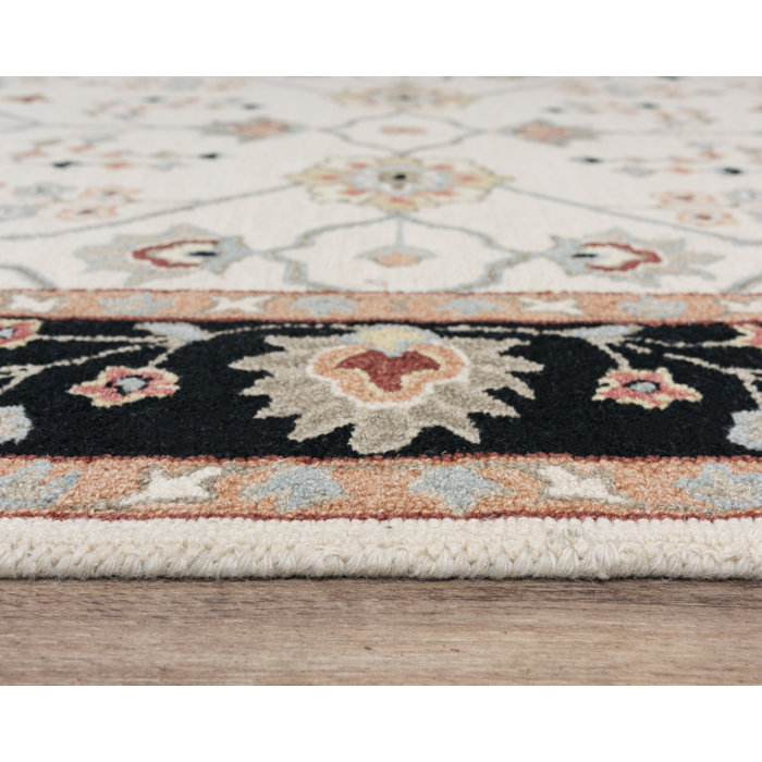 Bernard Handmade Wool Beige/Black/Light Pink/Gray Rug & Reviews Birch